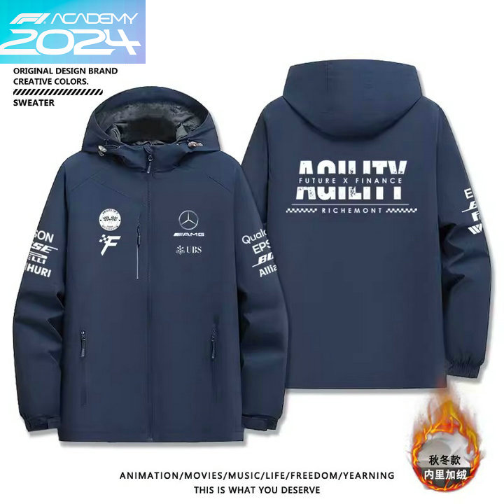 2024 Veste Polaire Mercedes-AMG Petronas Motorsport Capuche Homme